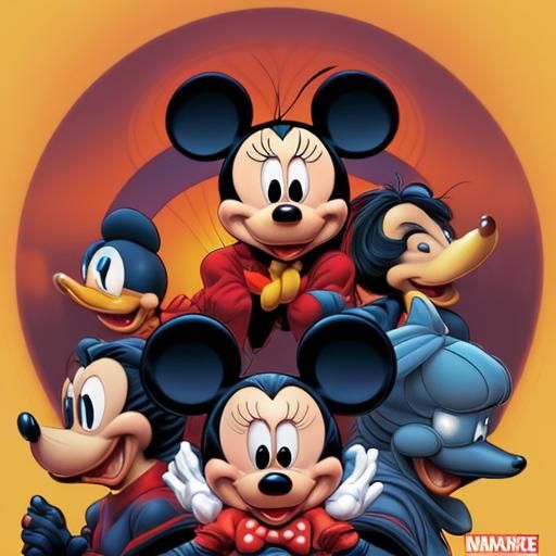Mickey Mouse and Friends: Four Wise Monkeys Comic Art