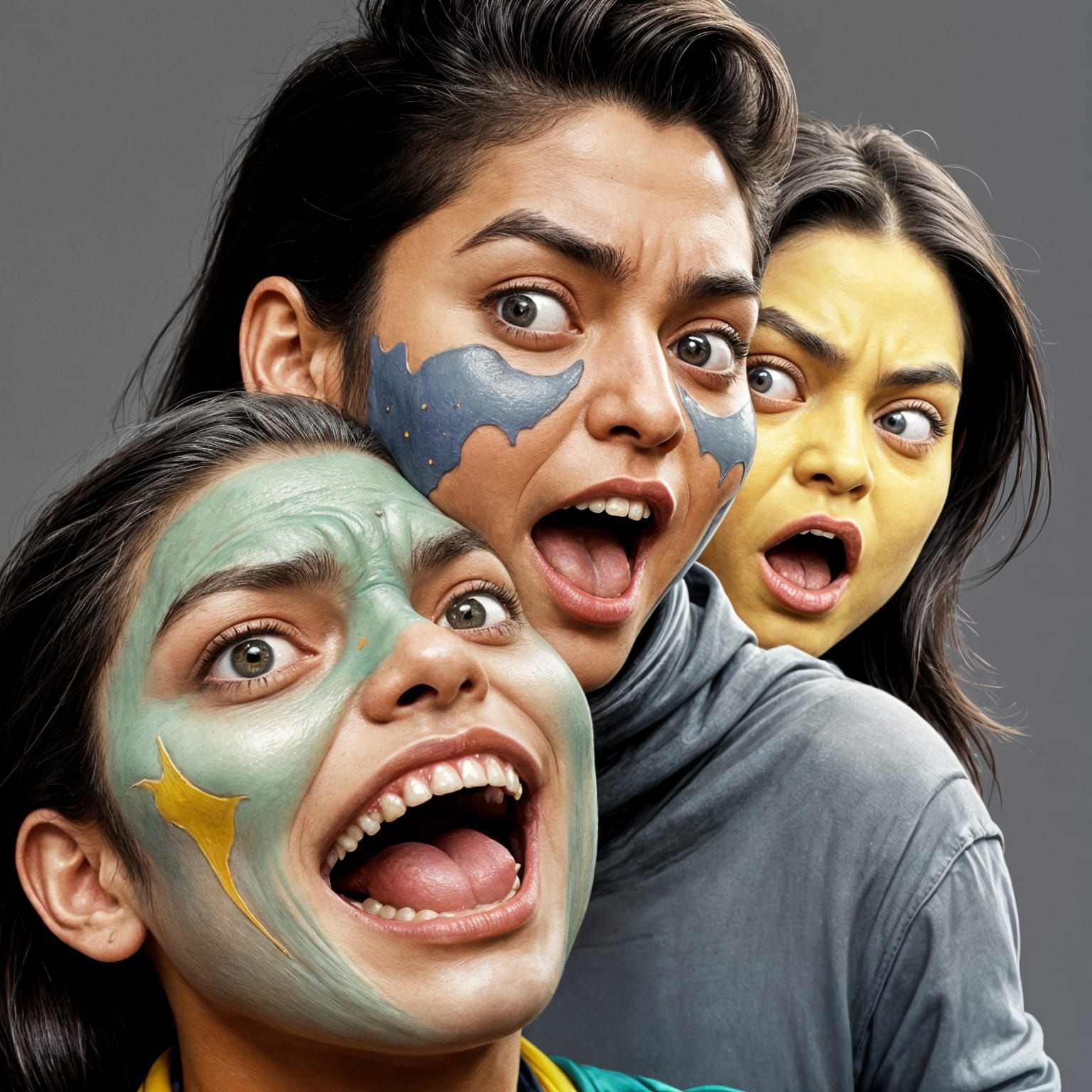 Vibrant Batman Scene in Pop Art Style with Orange and Teal