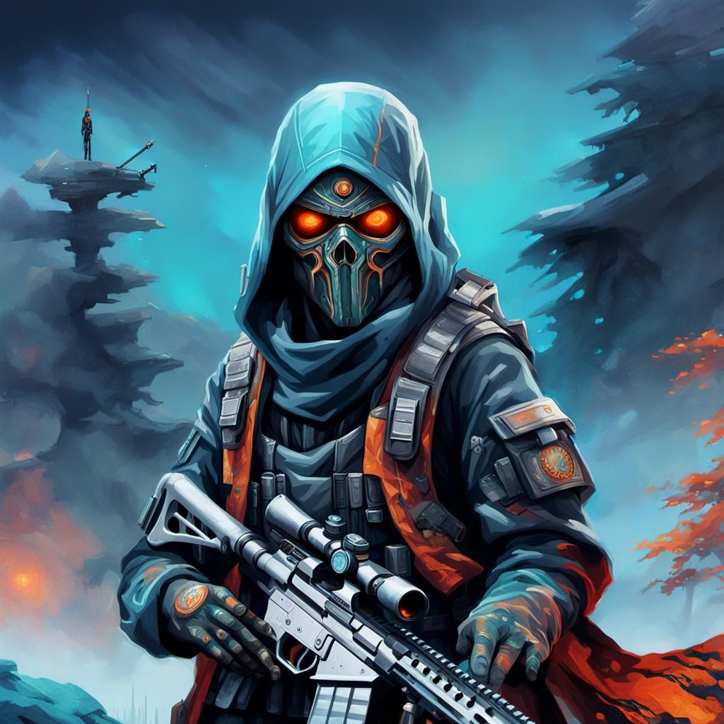 Grim Reaper Sniper in Dark Fantasy Art
