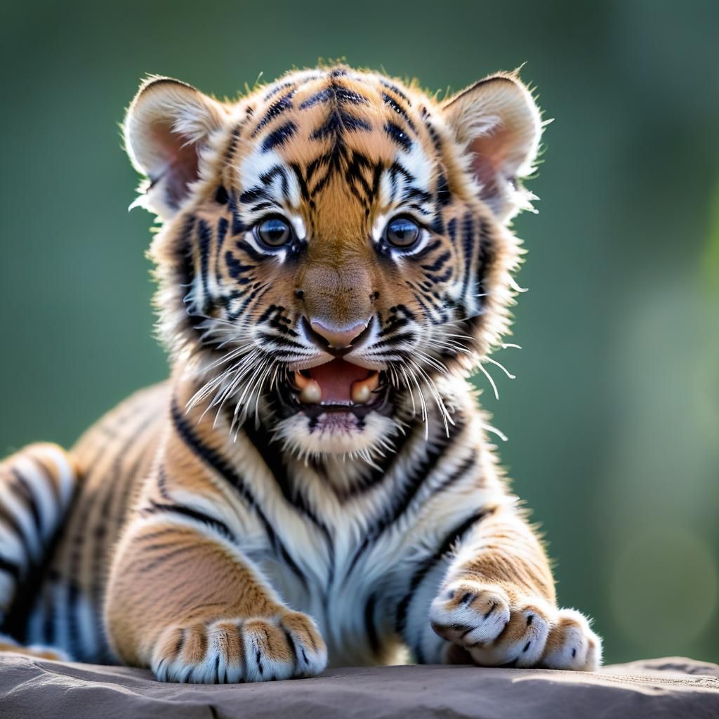 Adorable Baby Tiger Cub Photography in Glibatree Style