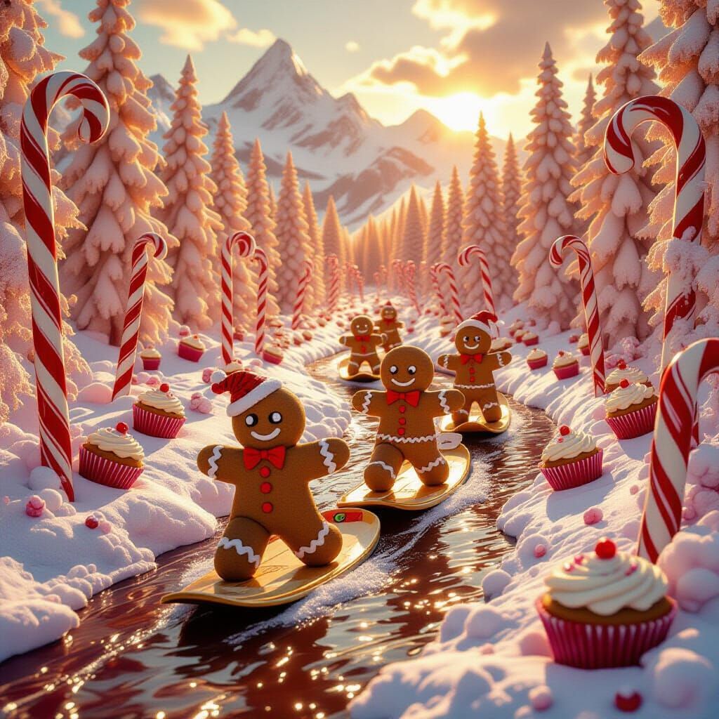 Gingerbread Cookies Explore Candy Cane Forest