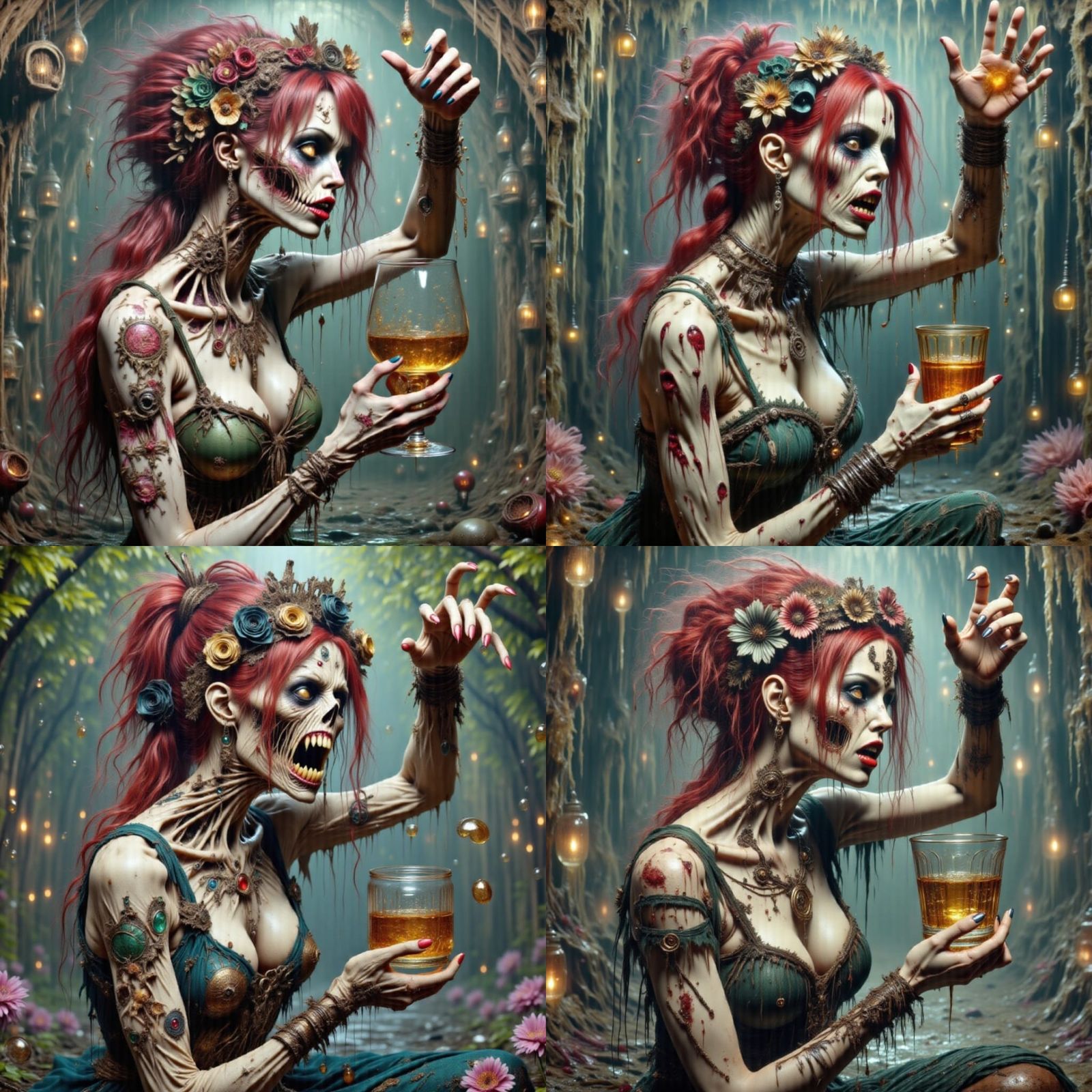 Drunk Gypsy Lilith Surrounded by Fireflies