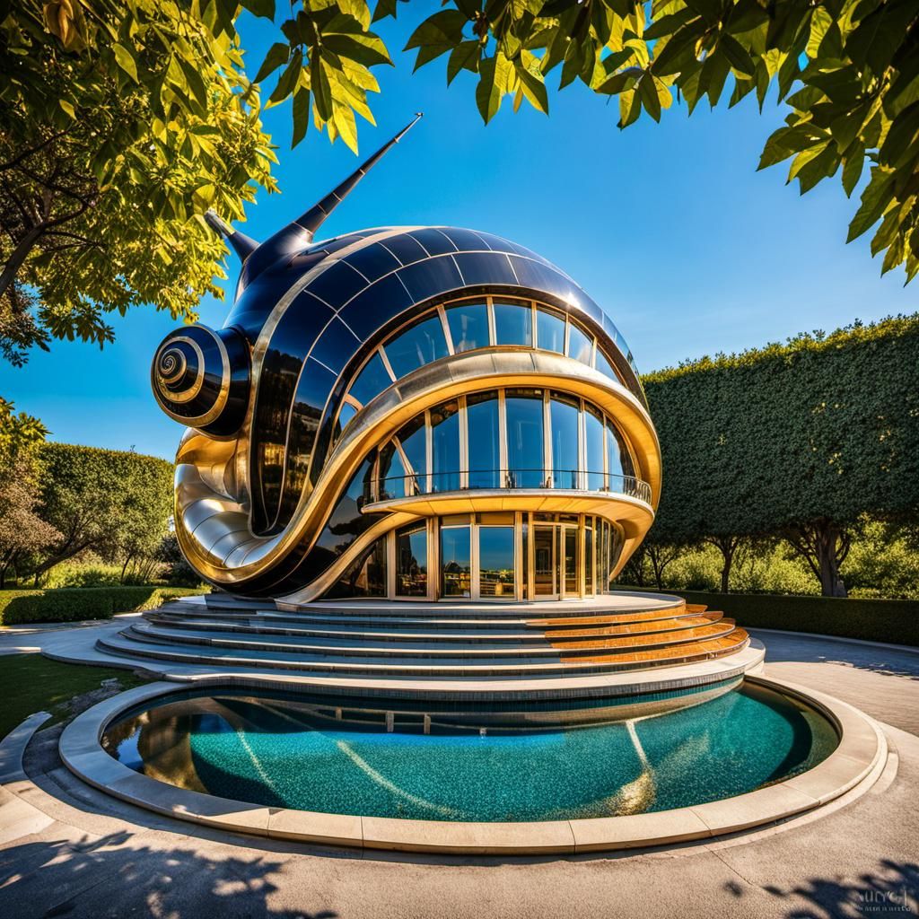 Art Deco Snail House: Futuristic Paris Wonder