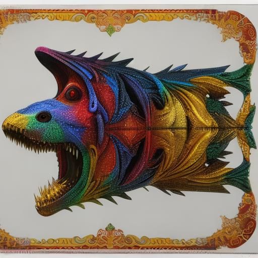 Abstract Surrealist Composition with Vivid Colors