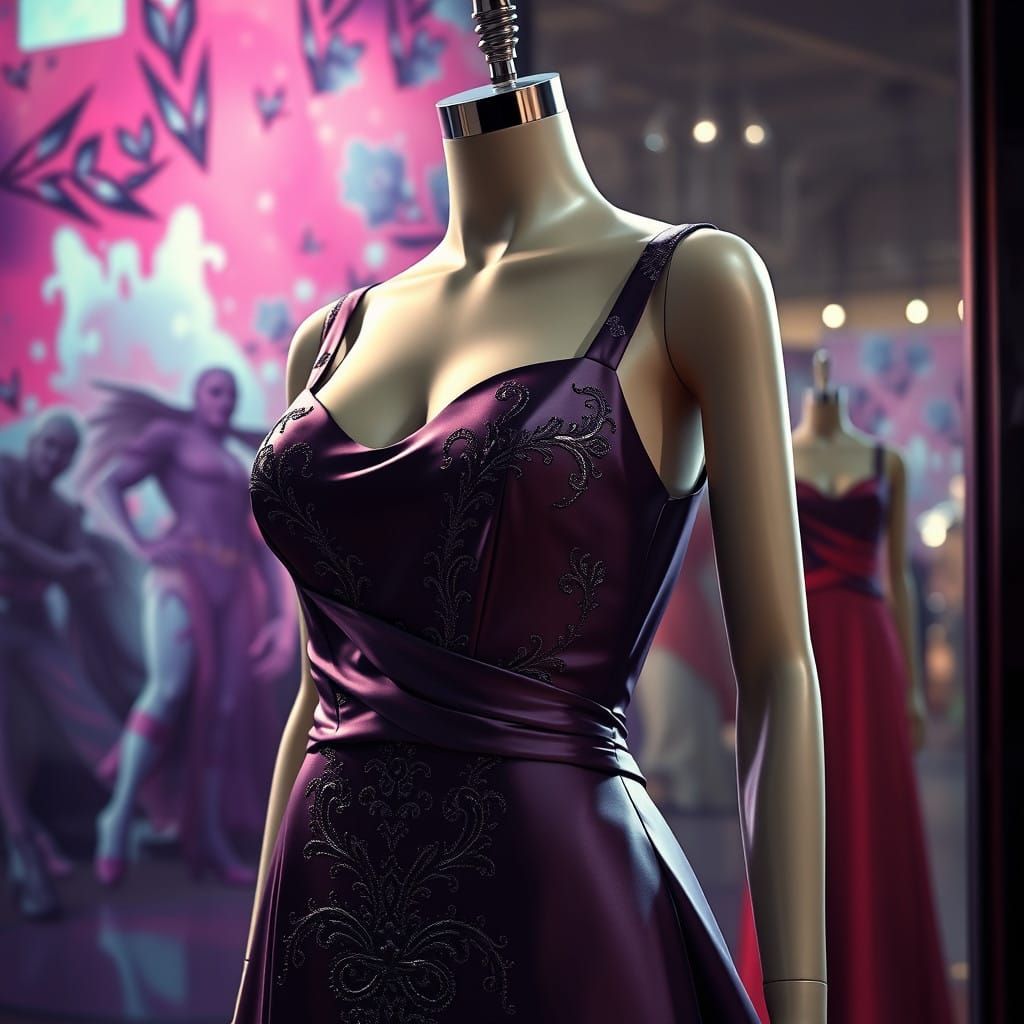 Sexy A-Line Satin Party Prom Dress in Vibrant Fantasy Style