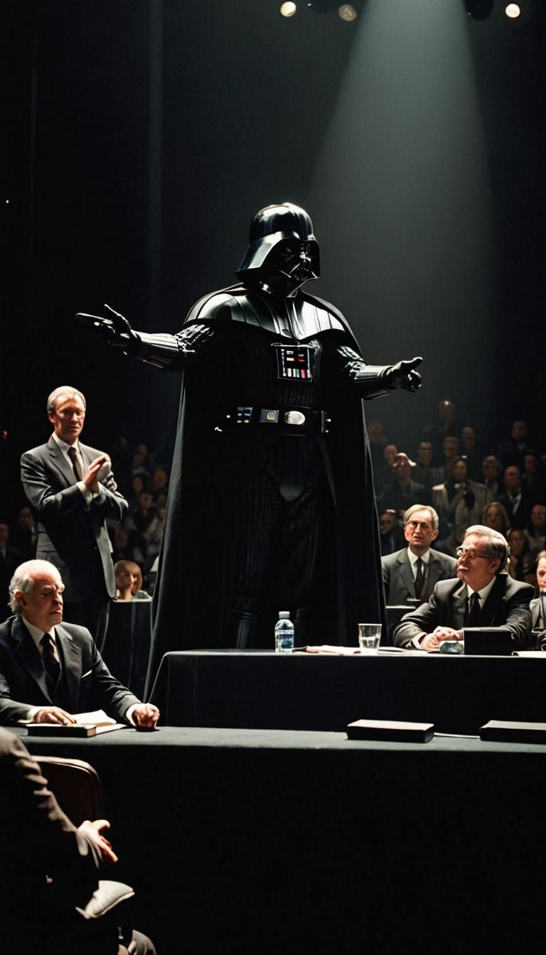 Darth Vader Peace Sign Rabbit Shadow Puppet