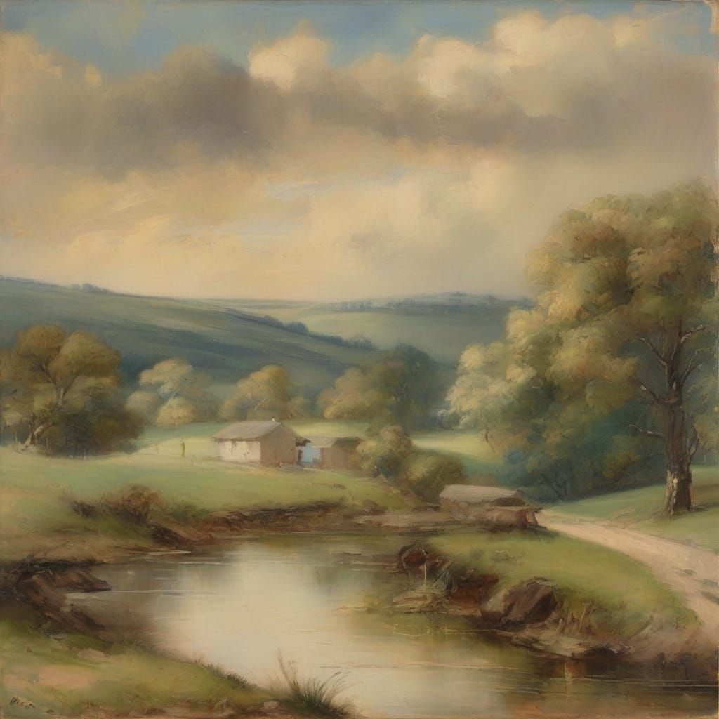 Muted English Landscape in Late 19th Century Style