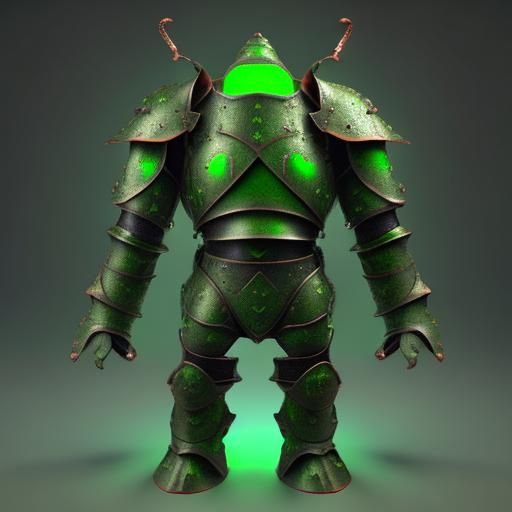 Copper Golem in Titanium Armor