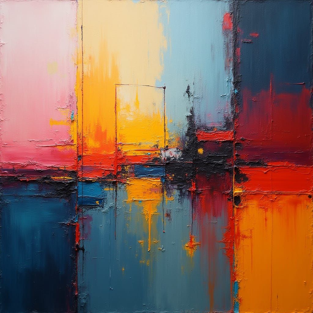 Richter-Inspired Abstract Masterpiece of AI