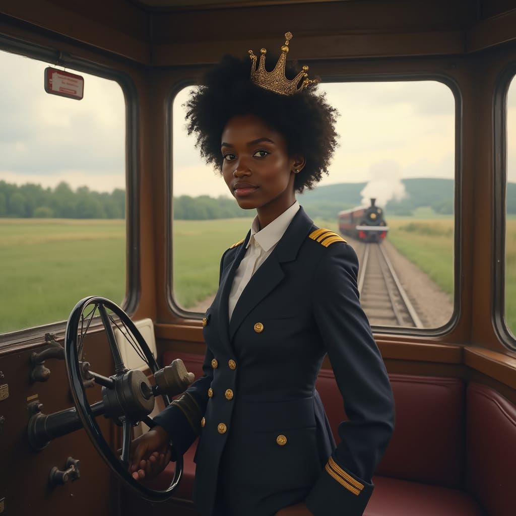 Regal Train Conductor in Kentucky's Bluegrass Fields