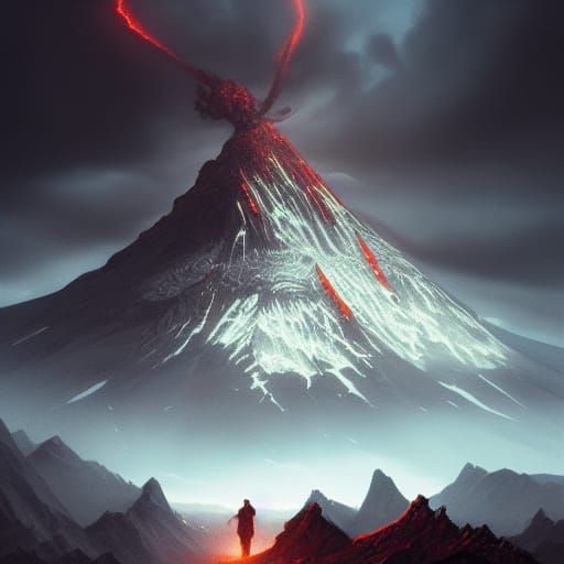 Epic Mount Doom Concept Art in 8K Resolution