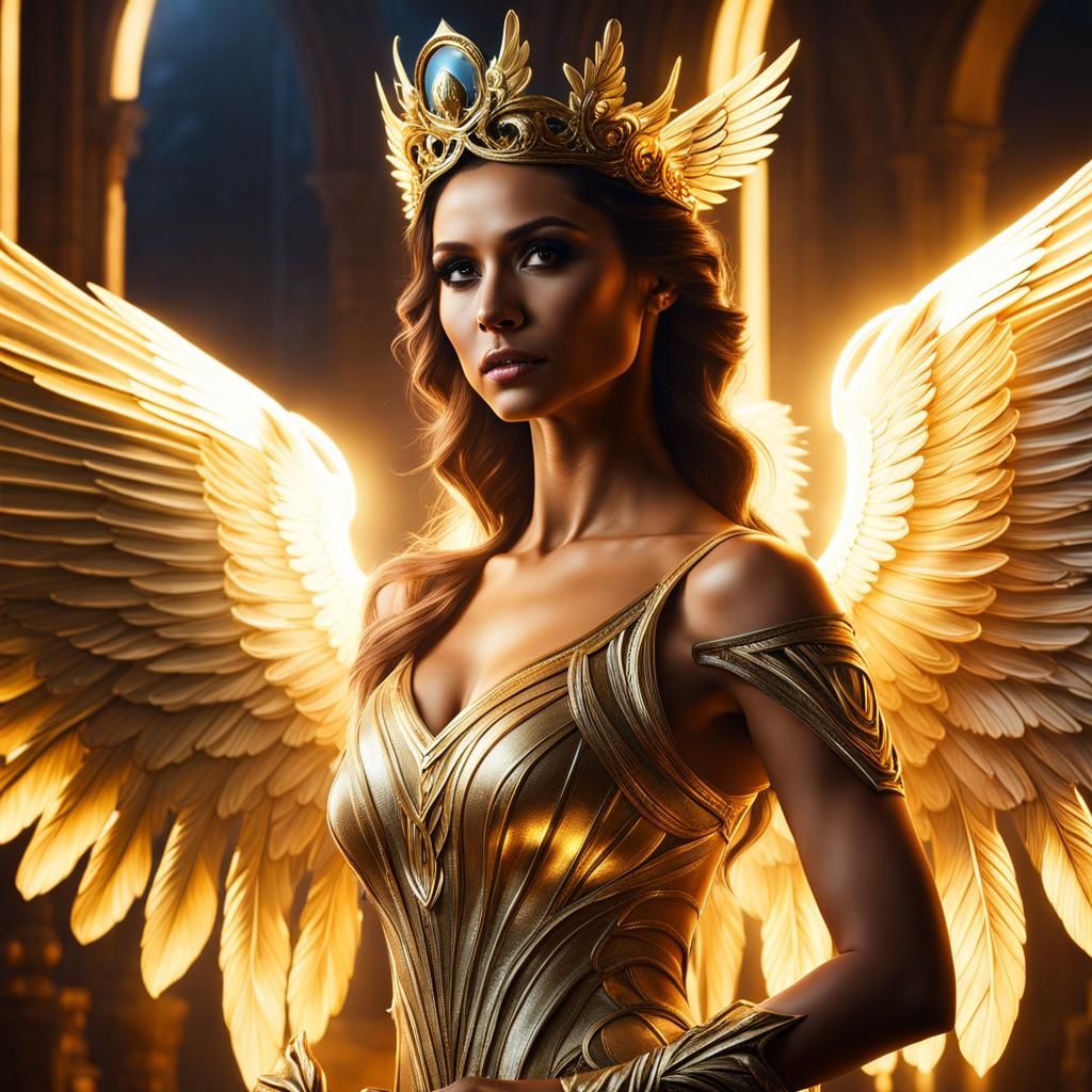 Nina Dobrev as angel.