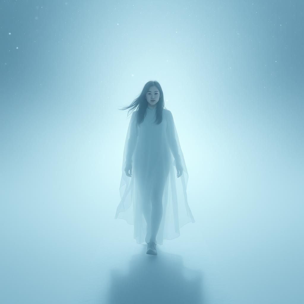 Yuki Onna: Ghostly Portrait in Ice Age Blizzard