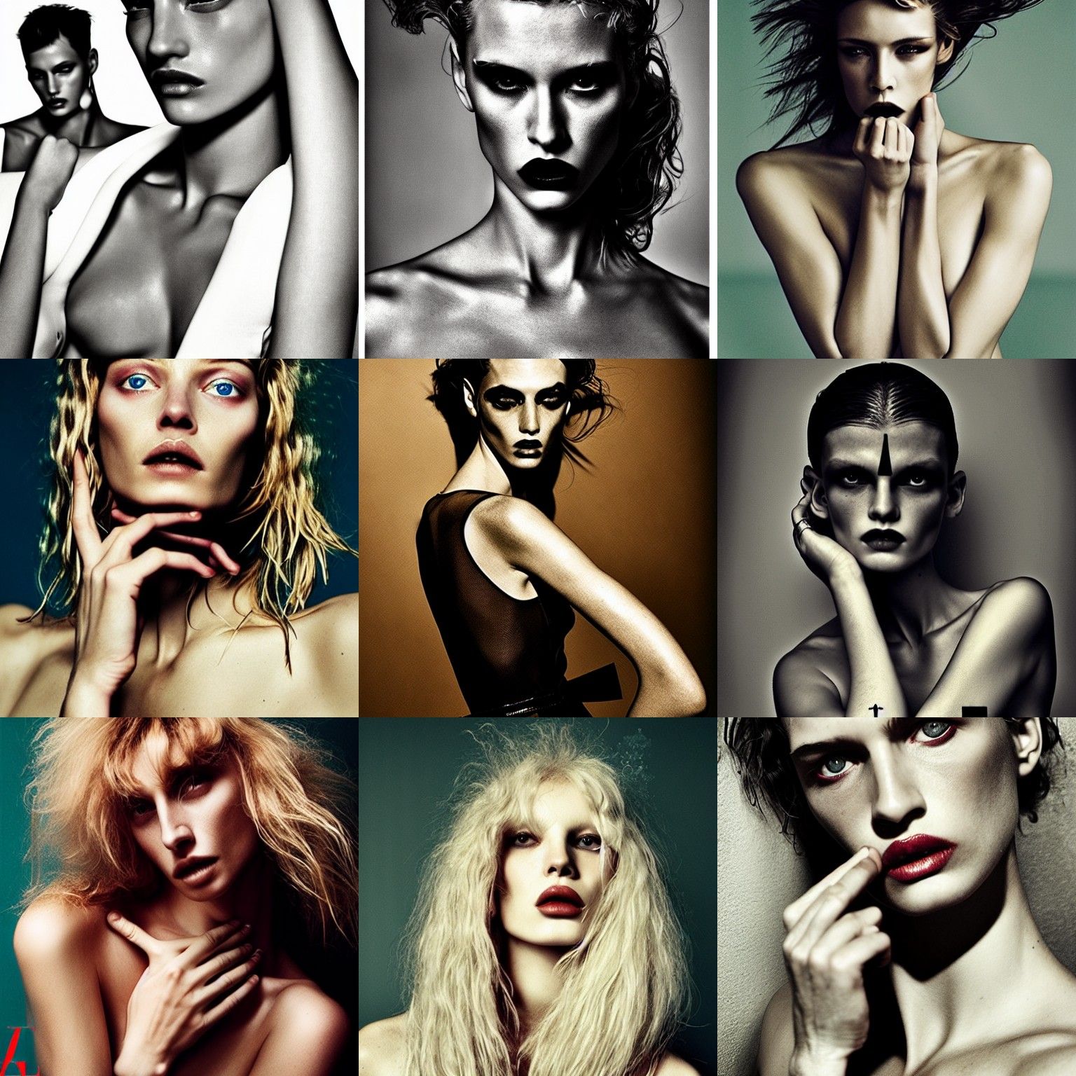 High Fashion Portrait in Dramatic Lighting