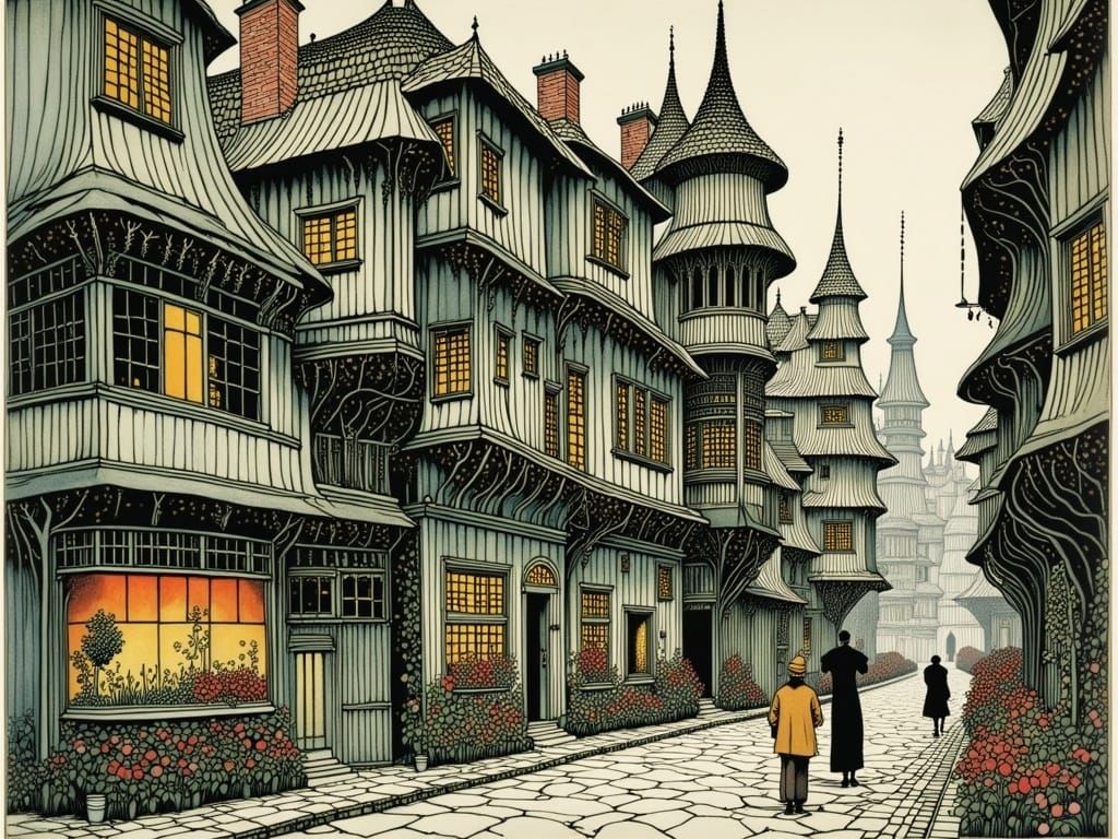 Enchanted World Illustration in Comic Book Style