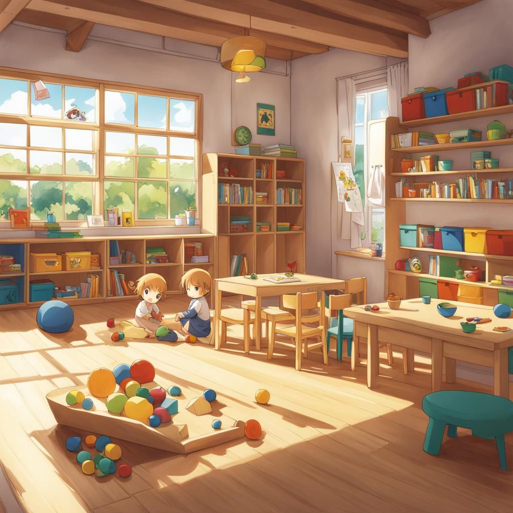 Preschoolers Play with Nonstructural Materials in Anime Styl...