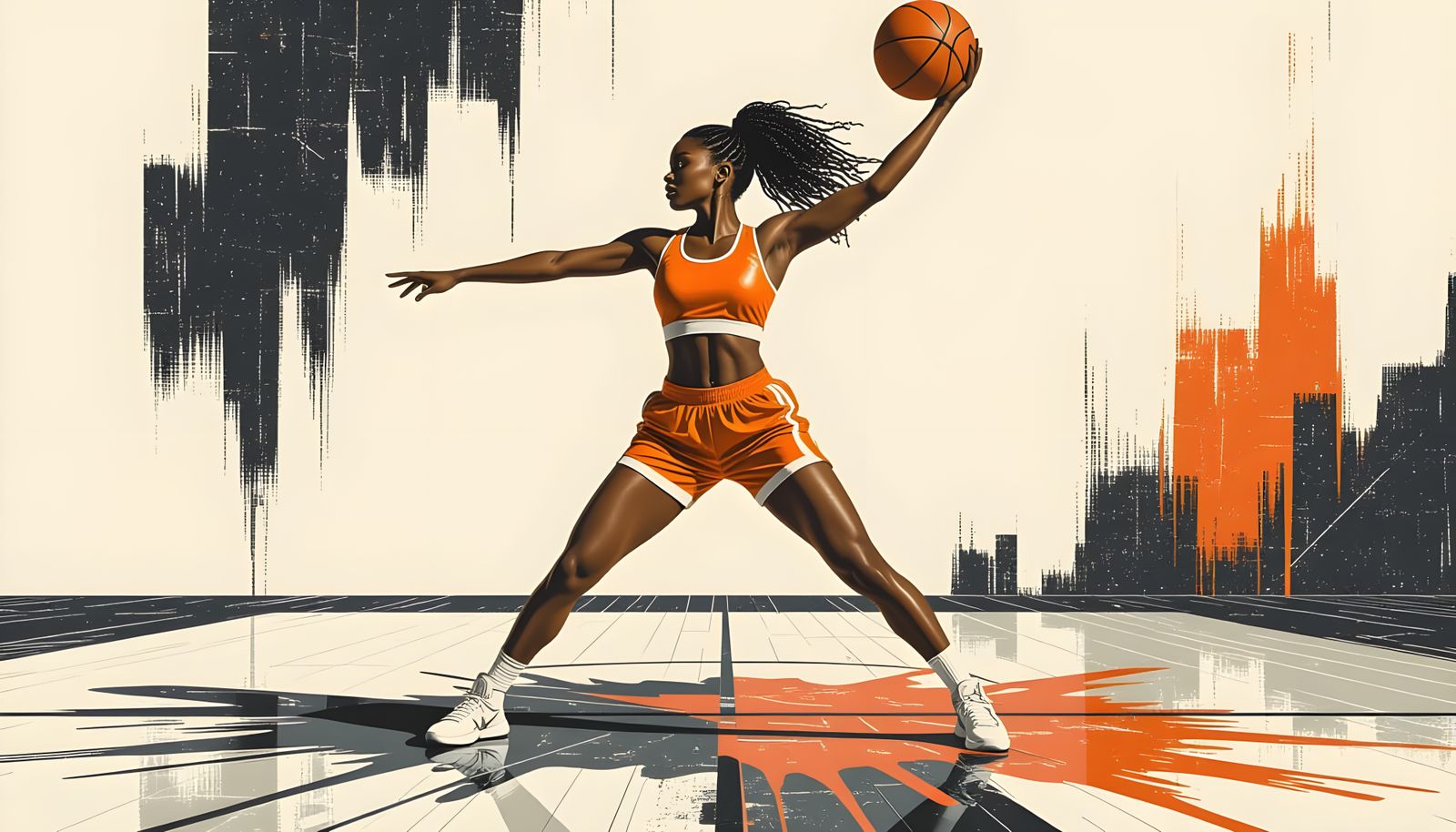 Basketball Player's Oath Ritual on Ultra Photo-Realistic Cou...