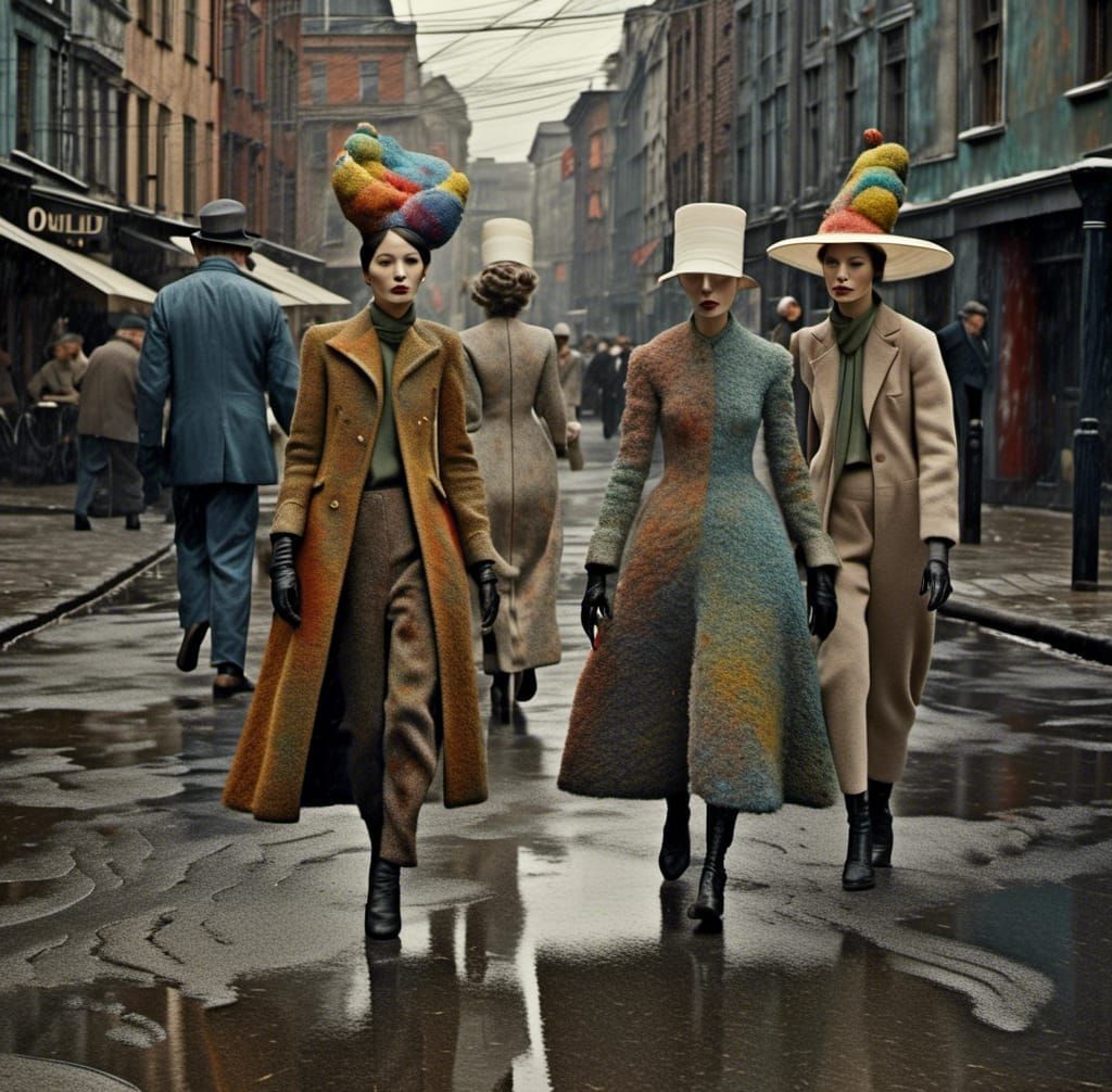 Polychromatic City Life: Hyperrealistic Matte Painting