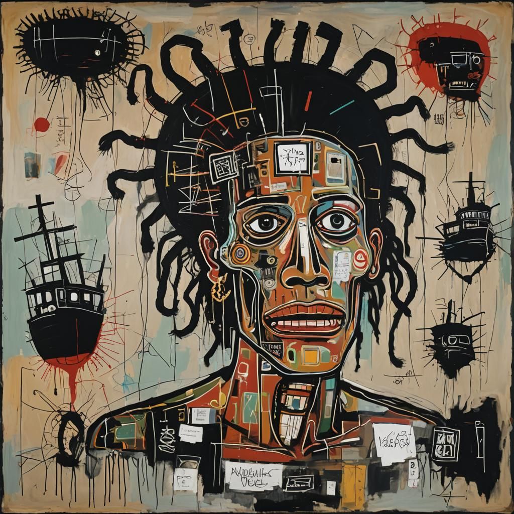 Shipwreck Scene in Neo-Expressionist Style