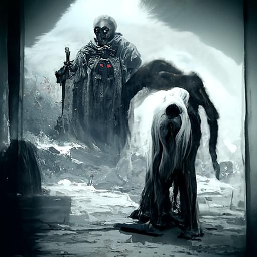 Strange Horror Scene in Doré Rutkowski Style