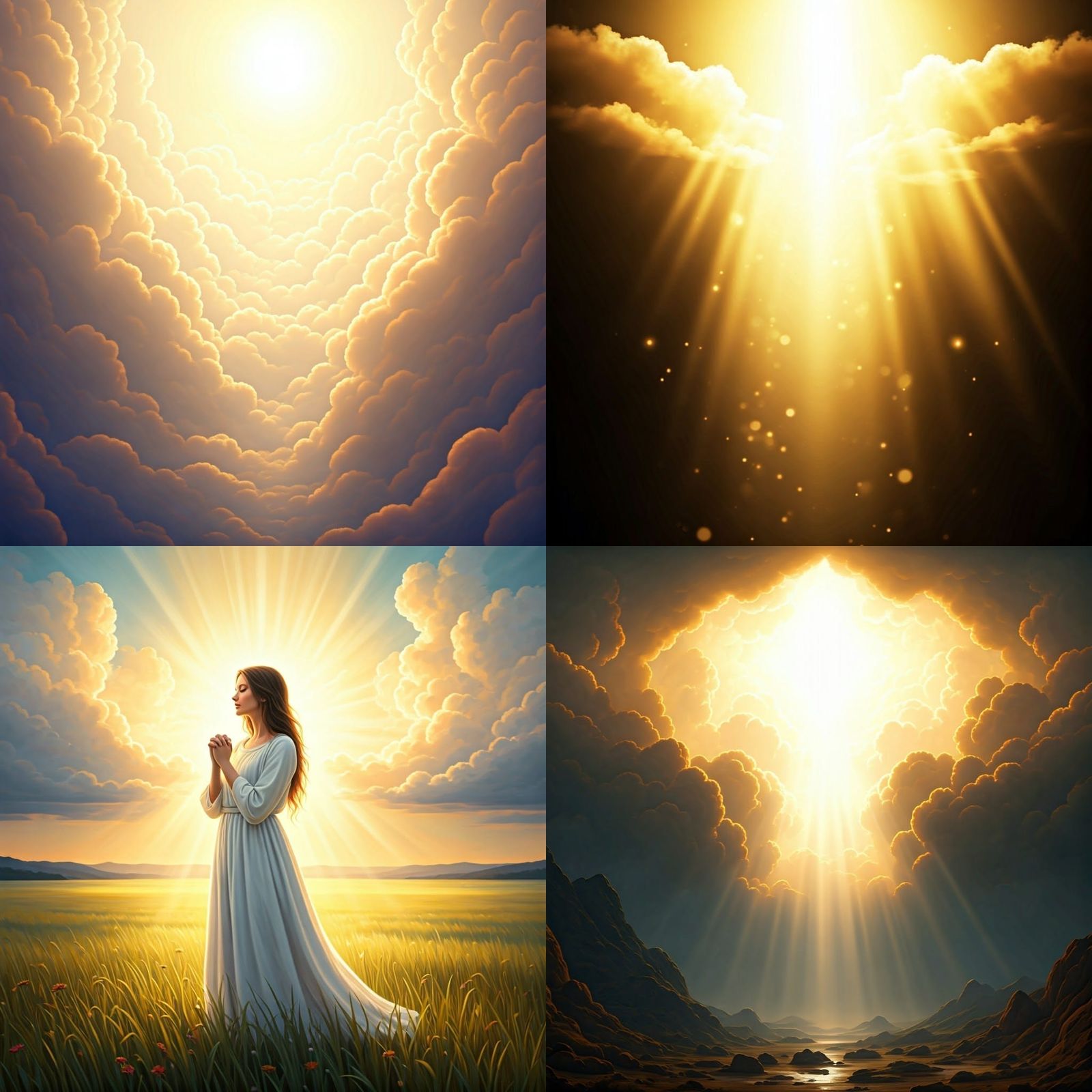 Divine Light Illuminates Holy Scene in Soft Focus