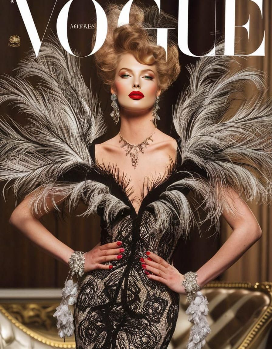 Vogue Cover Featuring 90s Fashion Model