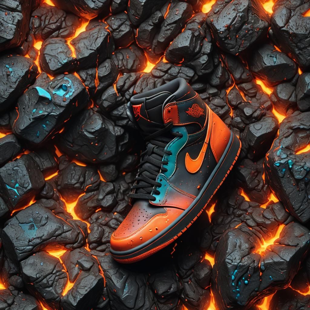Lava Nike Air Jordan 1: Matte Painting