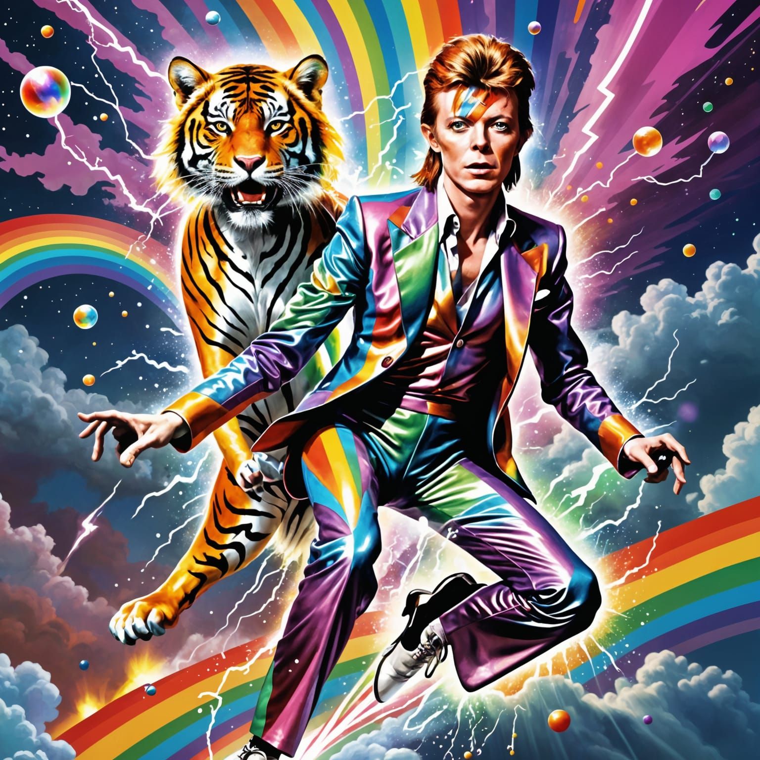 David Bowie and a Tiger Made of Lightning!