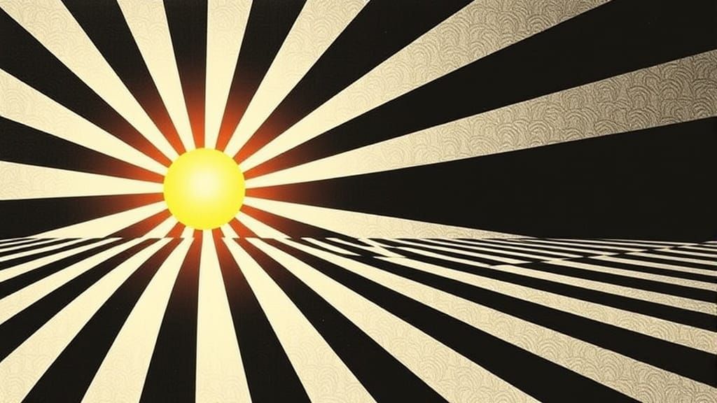 Optical Illusion Artwork Inspired by Escher, Riley, and Dela...