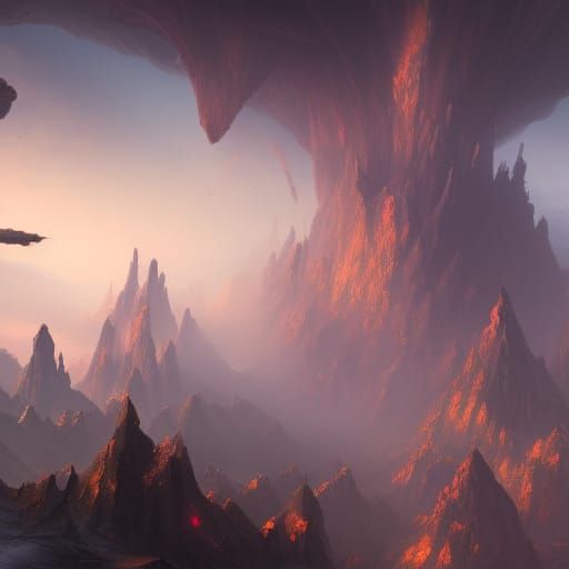 Fantastical Air Walls: Detailed Matte Painting