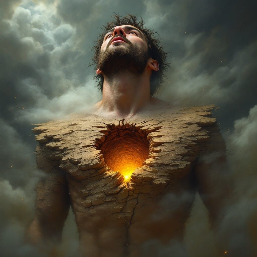 A Mysterious Portrait of Sorrow in a Dark Aesthetic