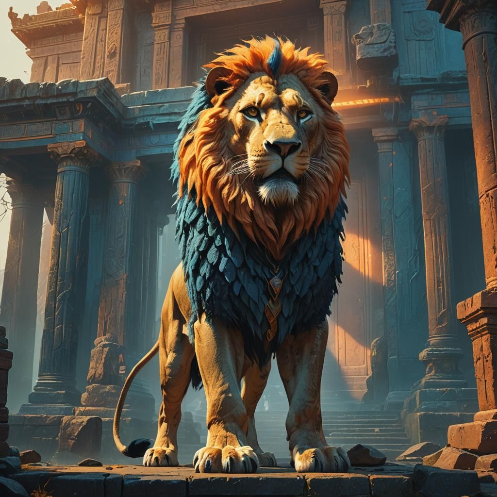 Lion Fly Hybrid in Mystical Temple