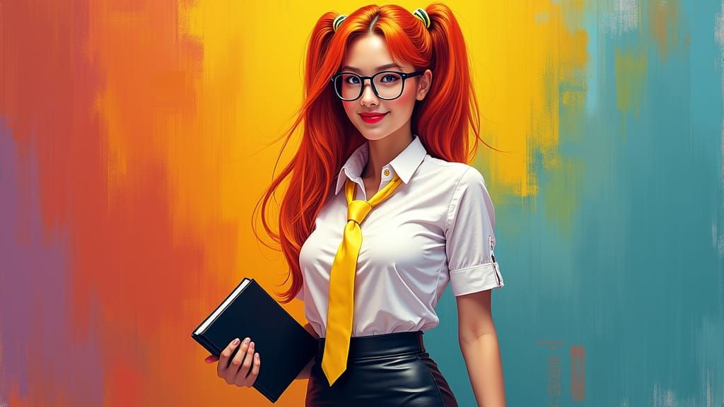 Asian Fitness Model in Professional Attire