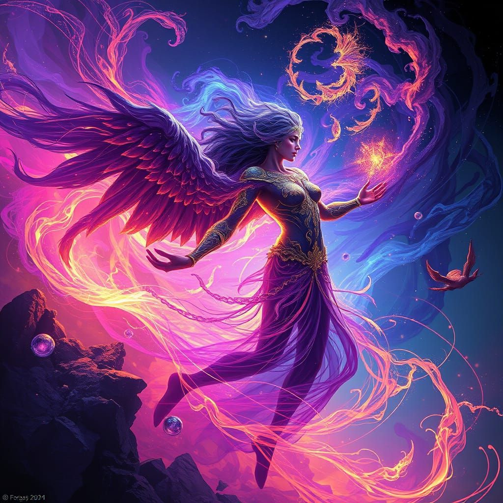 Soul's Essence in Mystical Realm: Dark Fantasy Concept Art