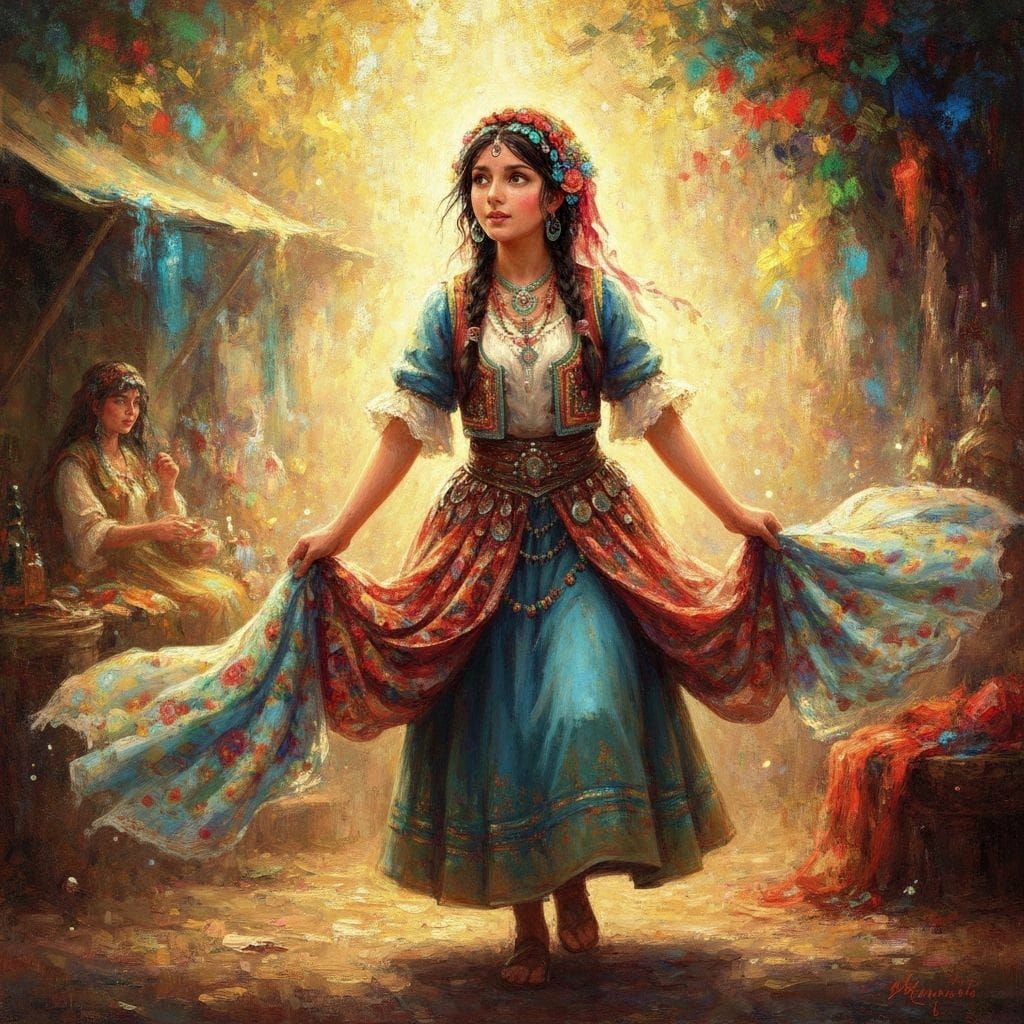 Gypsy Magic in Impressionistic Style
