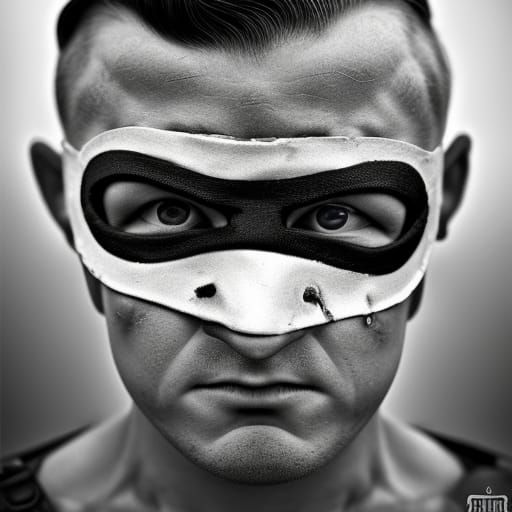 1920s Masked Superhero Portrait