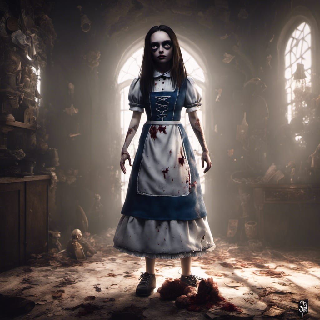 Dark and Sinister Alice Illustration in McGee Style