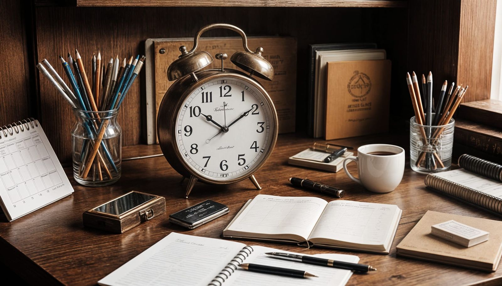 Cozy Productivity Haven in Warm Ambient Lighting