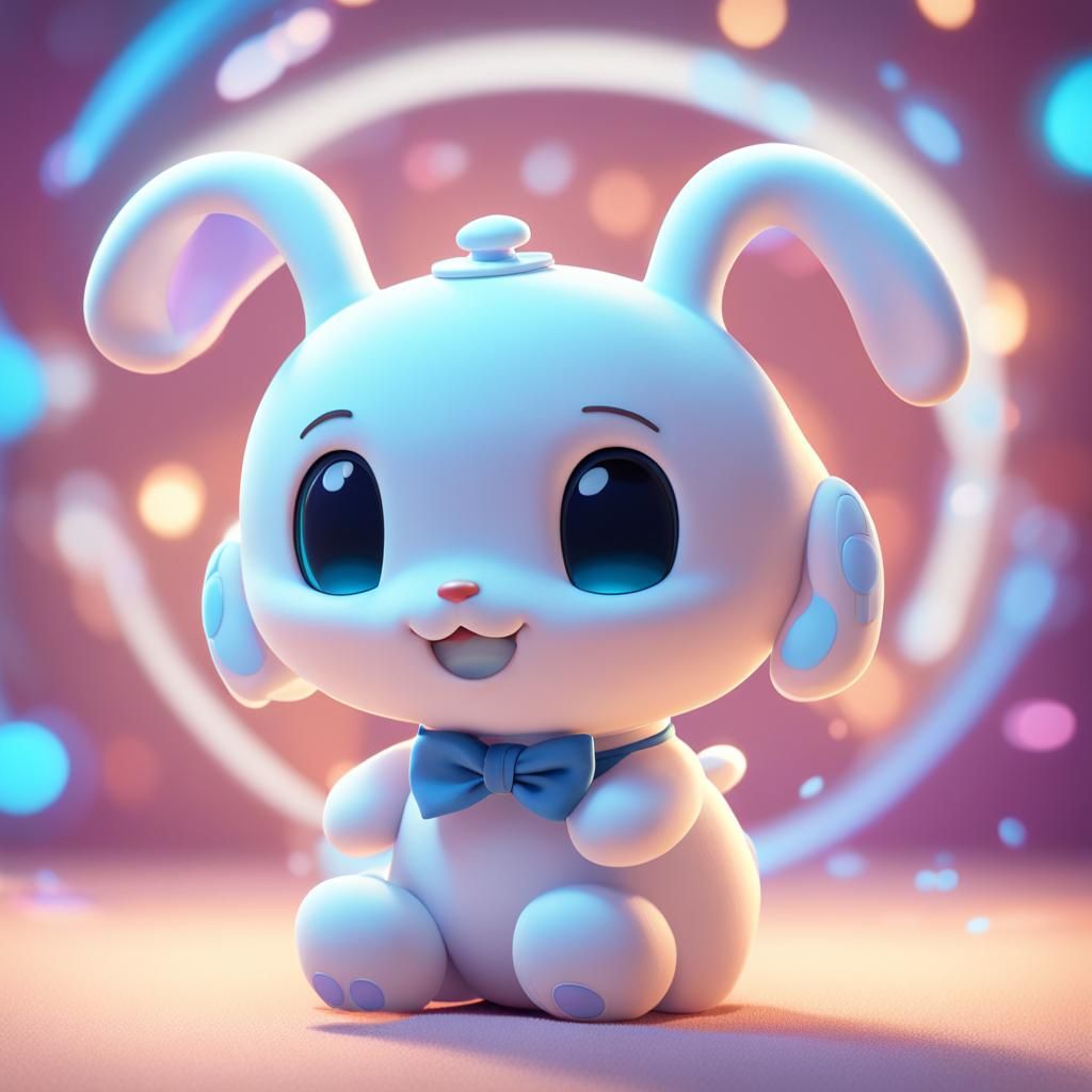 Cinnamoroll 3D Digital Art: Pixar Style