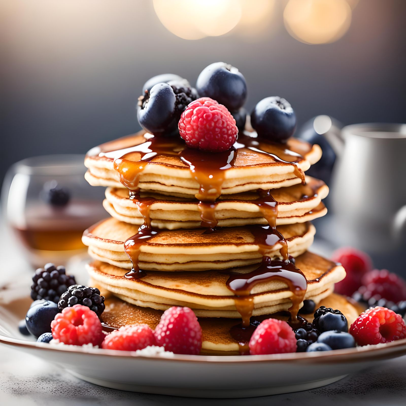 Pancakes with Berries: Professional Photography