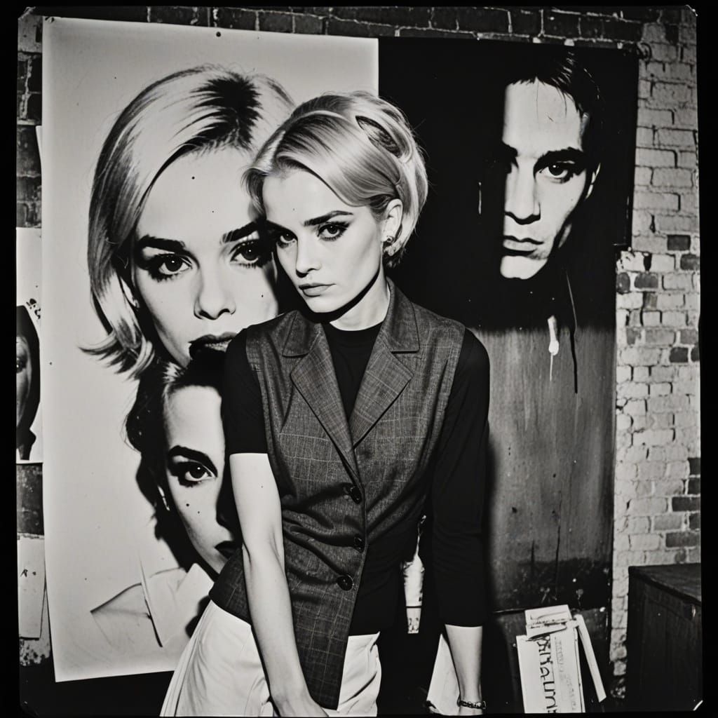 Moody Portrait of Andy Warhol and Edie Sedgwick in Darkroom ...