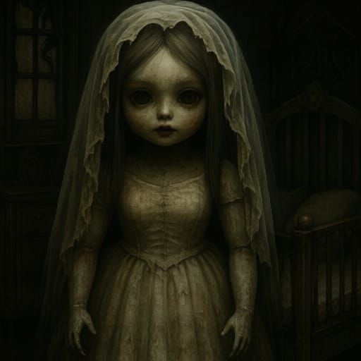 Decrepit Doll Bride in Sinister Nursery