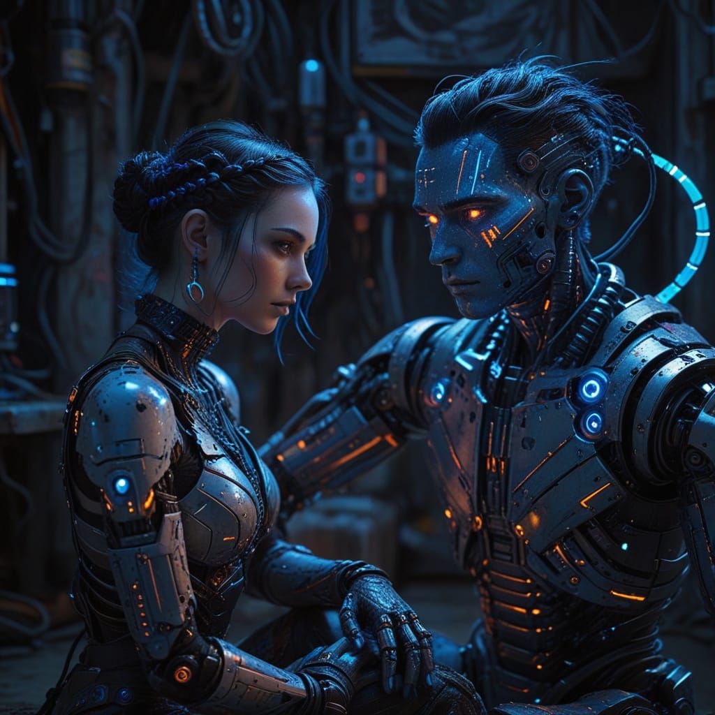 Arcane-Inspired Girl with Robot Father Concept Art