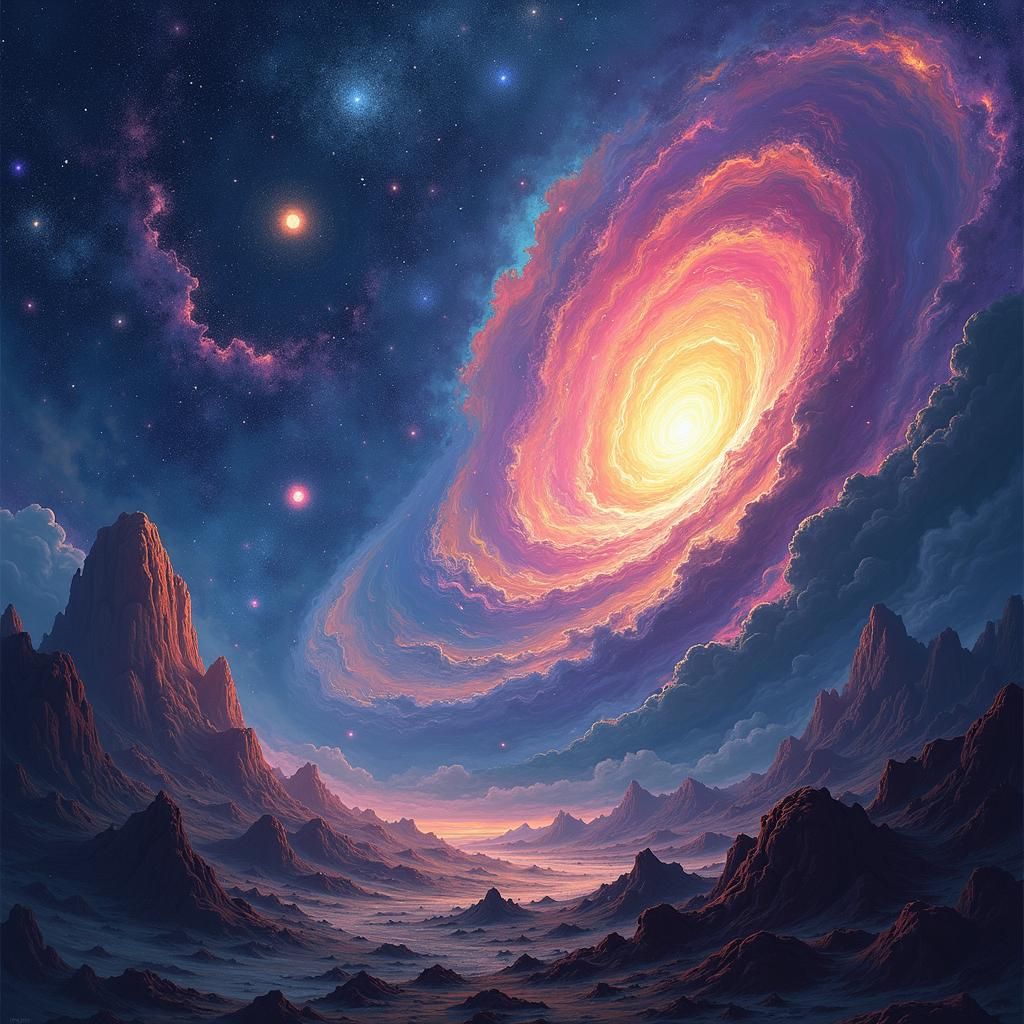 Cosmic Vortex of Planets in Ethereal Dance