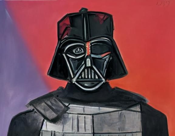 Darth Vader Portrait in Cubist Style