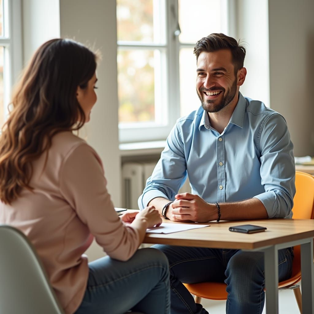 Warm Israeli Recruiter Meeting in Expressive Style