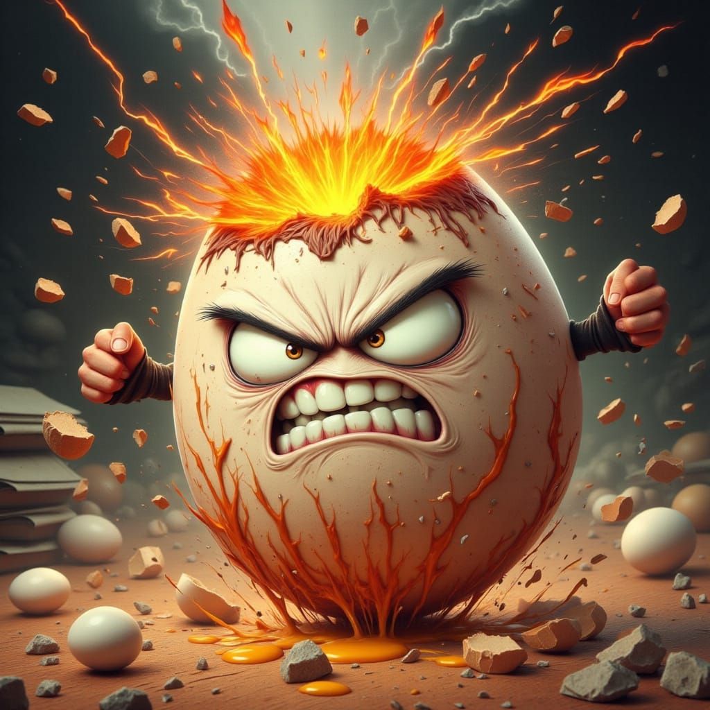 Exploding Volcano Egg Unleashes Frenzied Fury