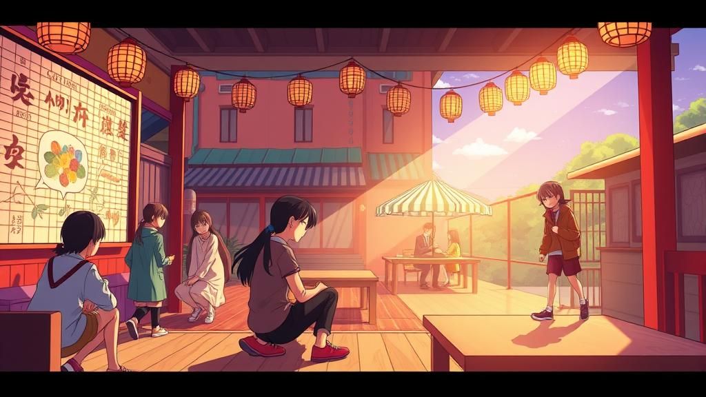 Anime Manga Scene in Cel-Shaded Style