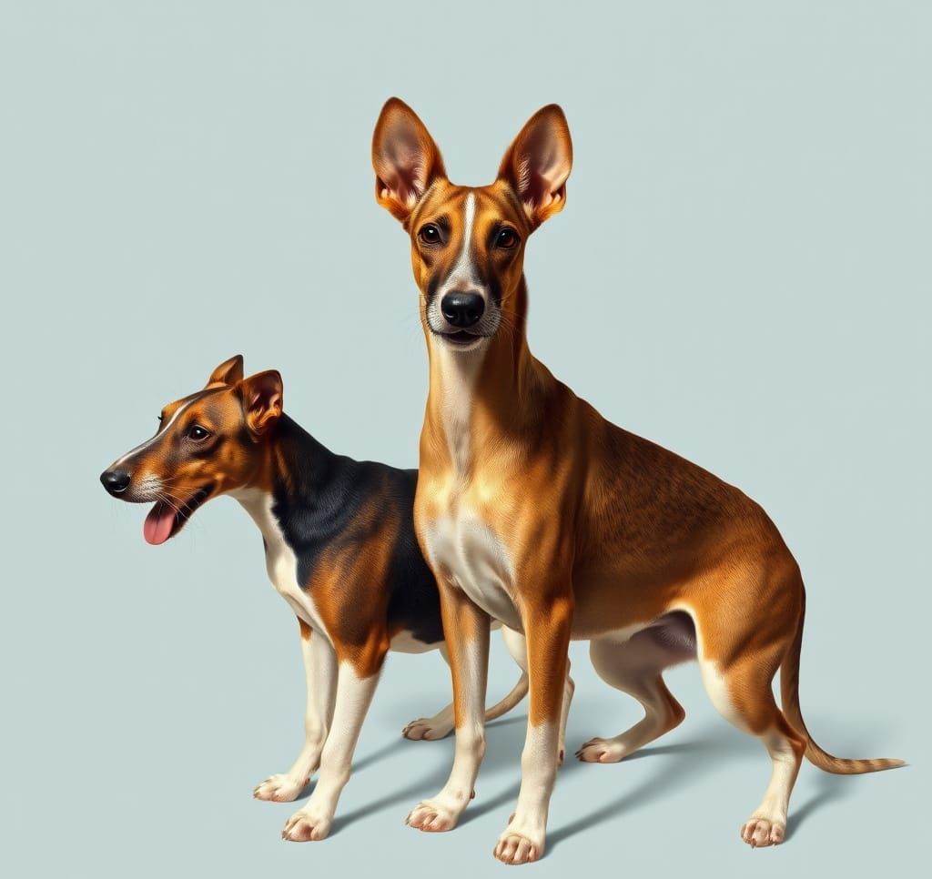 Renaissance Rat Terriers in a Classical Landscape