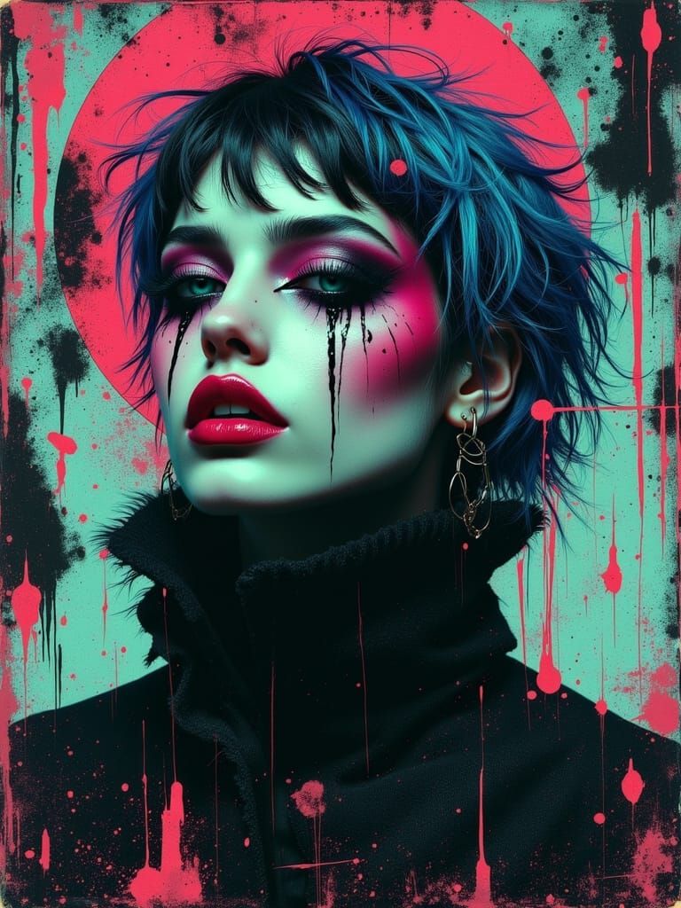 Gothic Surreal Portrait of a Melancholic Woman